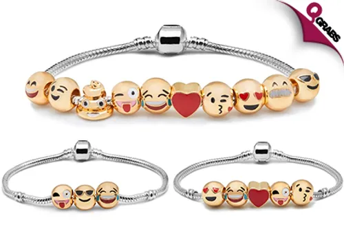From QR29 Have Some Fun with Emoji Charm Bracelets - choose from 3 Cute Designs! (Up to QR207 Value)